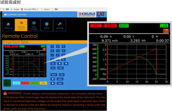 仅通过装置单机就可以轻松地变更条件，实施测试
