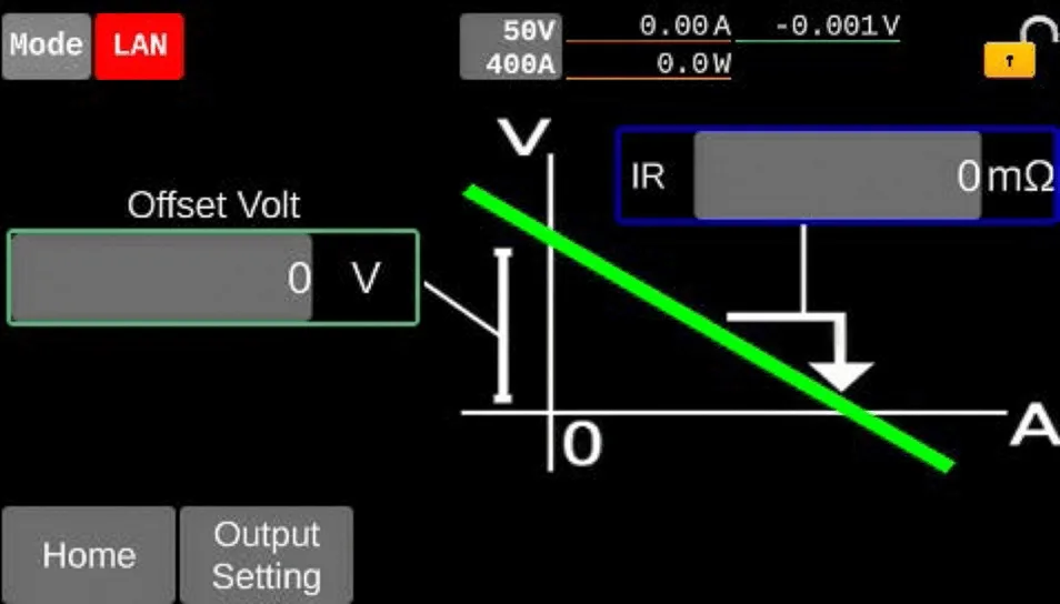 Variable internal resistance function