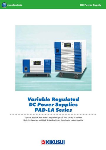 Variable Regulated DC Power Supply - PAD-LA Series